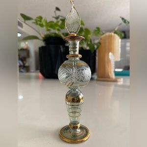 ROYAL LIMITED HAND CRAFTED EGYPTIAN CRYSTAL 3 PERFUME SCENT OIL BOTTLES